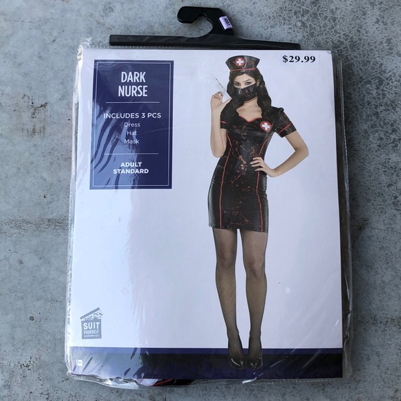Dark Nurse Adult Costume! New! - Picture 2 of 4